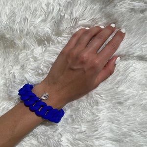 Marc Jacobs Rubber Bracelet Dark Blue Thin